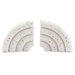 Sujetalibros de mármol y metal de calidad superior Diseño de tendencia Sujetalibros de mármol sólido de tamaño mediano disponible a precio con descuento - Product Image 2