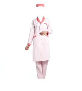 Uniforme de personal de hospital hecho de tela de algodón, poliéster y Spandex de gran venta en color y tamaños personalizados para enfermera de mujer - Product Image 1