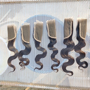 Extensions de cheveux humains du temple indien 5*5 HD Closure Bodywave Virgin Hair Hair One Oonor Cuticle Aligned Non Transformed - Product Image 1