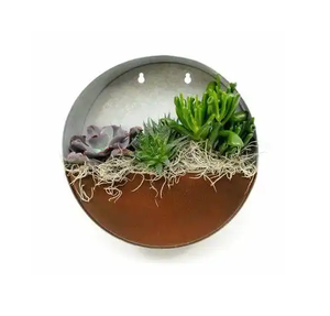 Elegante maceta de Metal de hierro hecha a mano nueva llegada elegante decoración de pared para el hogar jardín Hotel restaurante macetas galvanizadas - Product Image 3