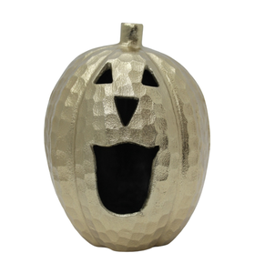Diseño moderno Halloween calabaza decorativa aluminio latón en bruto EPL para decoración personalizada hecha a mano al por mayor a granel - Product Image 1