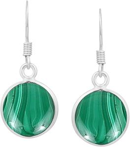 Malachite pierres précieuses meilleur Design boucles d'oreilles 925 boucles d'oreilles en argent Sterling massif pour femmes et filles boucles d'oreilles pendantes bijoux en argent - Product Image 3