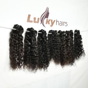 Extensions de cheveux humains vierges indiens, cuticules alignées, Remy, noir naturel, bouclés, vague d'eau, vague profonde, 8-32 pouces, vente en gros - Product Image 2