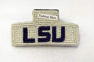 Wholesale Handmade Pearl Beaded <b>Hair</b> <b>Clip</b> with School & Team Names - Product Image 2