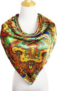 NewScarf Bandana Custom Print Silk Head Scarves Square Satin <b>Hair</b> Scarf <b>Bandanas</b> <b>for</b> <b>Women</b> silk satin custom printed square - Product Image 3
