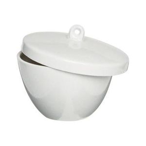 Crisol de Porcelana de 25 ml, Forma Cuadrada 29 x 49 mm con Tapa, Equipo de Calentamiento para Laboratorio - Product Image 1