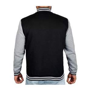 Veste de baseball de style universitaire brodée unisexe personnalisée OEM, veste de baseball vintage vierge, veste de sport pour homme, vêtements décontractés pour l'école - Product Image 3