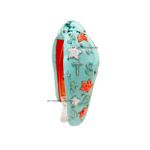 Bandeau perlé à la mode Swiftie Designer pour femmes multicolore noué à la main perlé et bijoux accessoires de cheveux pour les vacances - Product Image 3