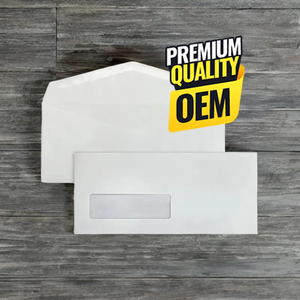 Vente en gros 4 1/8x9 1/2 pouces 24lbs Enveloppe à fenêtre à insertion automatique blanche pour bureau à usage professionnel - Product Image 1