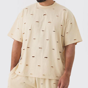 2025 camisetas Vintage de alta calidad de peso pesado para hombre, camisetas personalizadas de gran tamaño con lavado ácido para hombre - Product Image 4