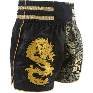 Pantalones cortos MMA de secado rápido bordados personalizados Unisex ropa de entrenamiento cómoda para boxeo tailandés Muay Thai Kickboxing al por mayor - Product Image 4