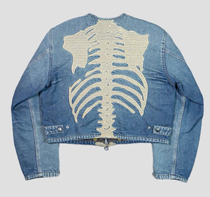 Customized 100% Cotton Premium Quality Denim Jacket <b>Men</b> Women Vintage Autumn Heavy <b>Pullover</b> Button Printed Quilted Winter Solid - Product Image 2