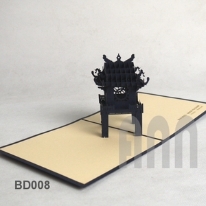 Khue Van CAC การ์ดอวยพรกระดาษคราฟท์แบบ3D ทำด้วยมือปรับแต่งได้คุณภาพสูงสไตล์ญี่ปุ่นของขวัญของที่ระลึกจากเวียดนาม - Product Image 1