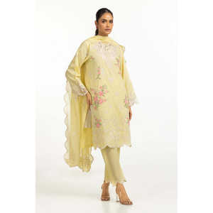 Conjunto de Camisa y Pantalón de Manga Tres Cuartos con Bordado Cambric IPST-44317 para Primavera/Verano - Product Image 2