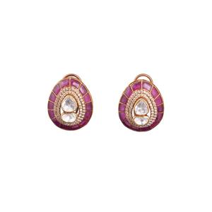 Fashionable Gajaah 925 <b>Sterling</b> <b>Silver</b> Red Stone Statement Choker Necklace <b>Earrings</b> <b>Set</b> Pure <b>Silver</b> Bridal & Festive Jewellery - Product Image 4