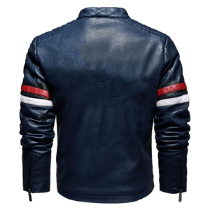 Veste décontractée grande taille veste de vélo en cuir pour hommes produits Offre Spéciale - Product Image 2
