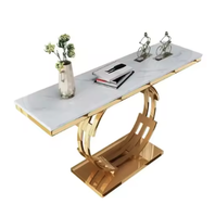 Table basse en métal de qualité supérieure avec dessus en marbre Table d'appoint de luxe pour salon et salle à manger meubles artisanaux indiens