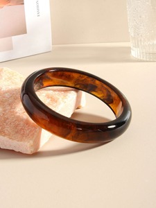 Pulseras de Resina Hechas a Mano para Mujer, Estilo Euroamericano Exagerado, Multicolor, con Patrones, para Bodas y Fiestas - Product Image 2