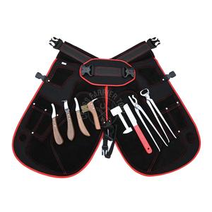 Kit d'outils de maréchal-ferrant avec tablier de maréchal-ferrant, jambières réglables, pince à sabots, pince à clous, couteaux à sabots et à pointes, polissoir à sabots et brosse à sabots - Product Image 4