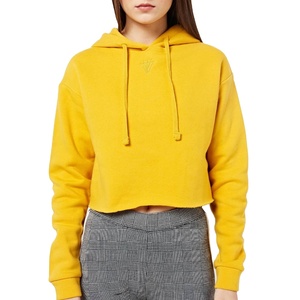 Prix bas haute rue 300GSM OEM/ODM Service femmes haut court à capuche tenue décontracté recadrée vêtements d'extérieur à la mode sweat à capuche pour femme 2026 - Product Image 2