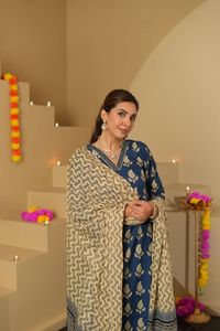 ชุดเสื้อและกางเกงพิมพ์ลายดอกไม้เสื้อและกางเกงลายดอกชุดพิมพ์ลาย Kota checks แบบดั้งเดิมฤดูร้อนใหม่ล่าสุด - Product Image 2