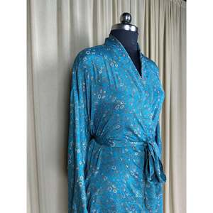 Recycled Silk Sari Women's Boho Chic Vintage <b>Beach</b> Cover Dress <b>Robe</b> for Resort Wear House Gypsy-Swimsuit Cover Ups - Product Image 5
