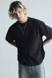 เสื้อยืดโอเวอร์ไซส์ผ้าคอตตอน100% โอเวอร์ไซส์สุดหรูเสื้อยืดวินเทจสะพายไหล่ทรงหลวมออกแบบได้ตามต้องการ - Product Image 2