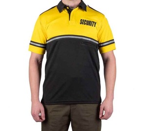 Uniforme DE SEGURIDAD personalizado Polos Dos tonos Patrulla de bicicletas Hi Vis Polos Hombres Rayas reflectantes Bolsillo con cremallera Seguridad Confort BFI - Product Image 3