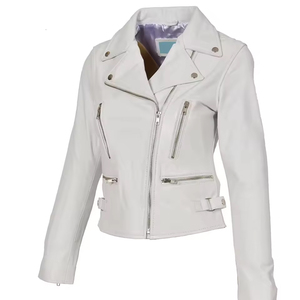 Wholesale High Quality Winter Women's Leather <b>Biker</b> <b>Jacket</b> - Product Image 2