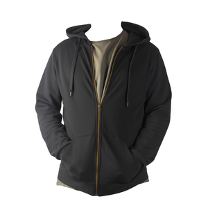 Sweat à capuche de sport d'hiver pour homme, coupe oversize, couleur unie, athlétique, pour la gym, l'entraînement, la course, en coton, polyester et polaire, anti-humidité et séchage rapide - Product Image 2
