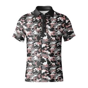 Polo de golf pour homme en polyester et élasthanne, haute élasticité, évacuation de l'humidité, vêtements de sport de golf, directement de l'usine - Product Image 3