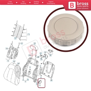 ปุ่มหมุนปรับพนักพิงหลัง BDP1138 สีเบจ 8K0881671 สำหรับ - Product Image 5