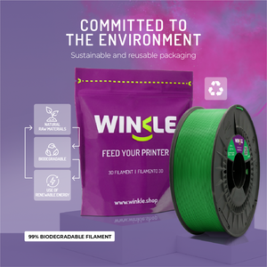 ไส้พิมพ์ 3 มิติ WINKLE PLA HD ขนาด 1.75 มม. น้ำหนัก 1 กก. สำหรับเครื่องพิมพ์ 3 มิติ ความแม่นยำสูง 0.05 มม. รองรับอุณหภูมิ 190-230 องศาเซลเซียส ย่อยสลายได้ พิมพ์ง่าย - Product Image 5