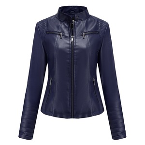 Chaqueta fina de cuero para motocicleta para mujer 2025, longitud corta, elegante, estilo europeo/americano - Product Image 6