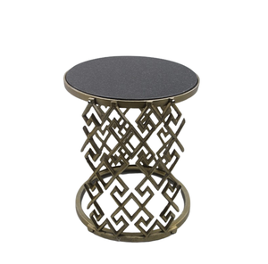 Nouveau mobilier de décoration de salon couleur noir mat petite table d'appoint et table basse en fer et MDF - Product Image 4