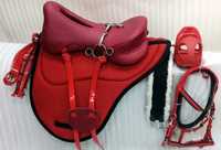 Bridon en cuir souple de haute qualité pour chevaux sensibles, léger, bleu, selle d'endurance synthétique, équipement équestre haut de gamme