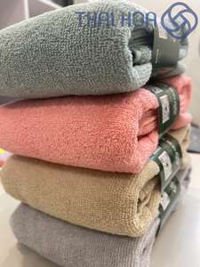 Juegos de regalo de Vietnam incluidos rectángulo 100% algodón tejido toallas de baño y alfombrillas de bañera 70*132cm tamaño 100% Color sólido Natural 340gsm - Product Image 6