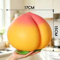 Jouets Squishy anti-stress, Squishy Pêche Super Grand, Squishy Alimentaire Réaliste, Jouet Fidget Mignon, Jouet de Bureau