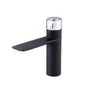 Mezclador de lavabo de una sola palanca Cureo de lujo, grifo de latón negro cromado, cuerpo corto HS01028, proveedor directo de OEM al por mayor - Product Image 4