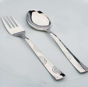 Ensemble de couverts en acier inoxydable nickelé minimaliste, couverts écologiques avec logo personnalisé pour les dîners formels et la vente en gros - Product Image 5