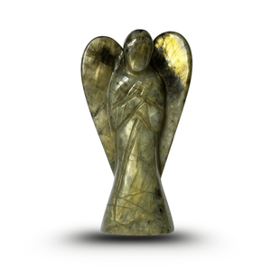 Estatuilla de Ángel de labradorita Natural, cristal curativo tallado, regalo espiritual, energía Reiki, decoración del hogar, ornamento, proveedor mayorista - Product Image 1