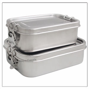 Fiambrera Rectangular de acero inoxidable de 750 ml con Clips de bloqueo Sello térmico y Tiffin de metal a prueba de fugas para almacenamiento de alimentos - Product Image 6