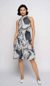 Vestido de carrera femenino elegante de alta calidad para mujer Impreso Delta Crush Hasta la rodilla Fit Flare y vestido formal para mujer - Product Image 5