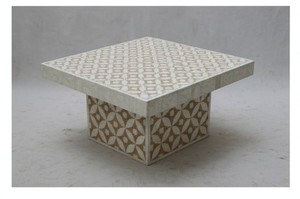 แท่นวางเค้กฝังกระดูกแบบหรูหราทำมือเป็นมิตรกับสิ่งแวดล้อมโต๊ะเน้นทรงสี่เหลี่ยมมีสไตล์สำหรับห้องนั่งเล่นที่ทันสมัยราคาดีที่สุด - Product Image 2