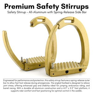 Estribos de seguridad de liberación rápida, estribos ecuestres de acero inoxidable, protección de tobillo, estribos de caballo para montar a caballo de forma segura - Product Image 2