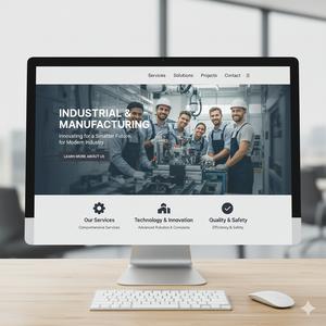 Industrial and Manufacturing Website Development Professional <strong>Web</strong> Agency Offering Trusted <strong>Solutions</strong> for website Businesses - Product Image 1