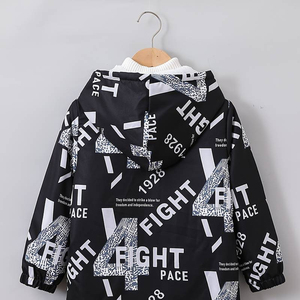 Winter Stand Cotton Hood Bomber <b>Jacket</b> for <b>Boys</b> Long Sleeve Windbreaker Fleece Lining Water-Resistant Zip-Up Closure Better - Product Image 4