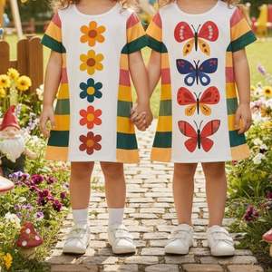Vestido Elegante con Diseño de Mariposas y Flores para Mujer, Tela Fluida Premium, Modelo AC-EH BCA ID Origin Daily - Product Image 6