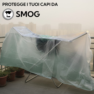 Copertura protettiva trasparente 150x280 cm per stendibiancheria protezione contro la pioggia e lo Smog - Product Image 2