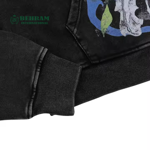 Service OEM Personnalisé – Nouveauté : Sweats à Capuche Unisexe Zippés, Séchage Rapide, Respirants, Effet Délavé, Épaules Tombantes, 100% Coton Molletonné/French Terry - Product Image 5
